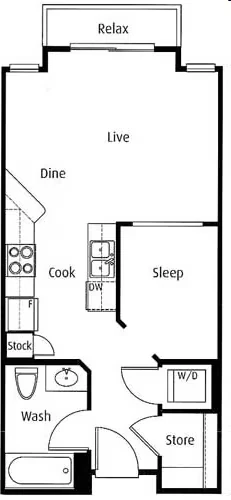 Studio A - Standard C310 floor plan
